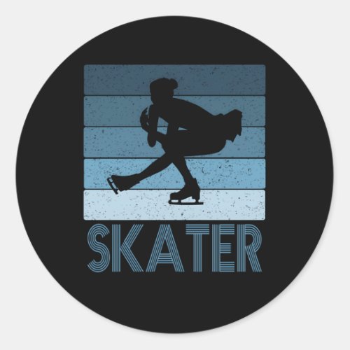 Skater Figure Skating Ice Dancing N Mom Classic Round Sticker