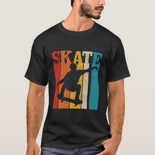Skater Gift Vintage Skateboarding Skateboard Skate T_Shirt