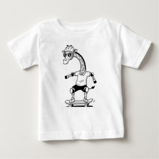 Skater Giraffe Baby T-Shirt