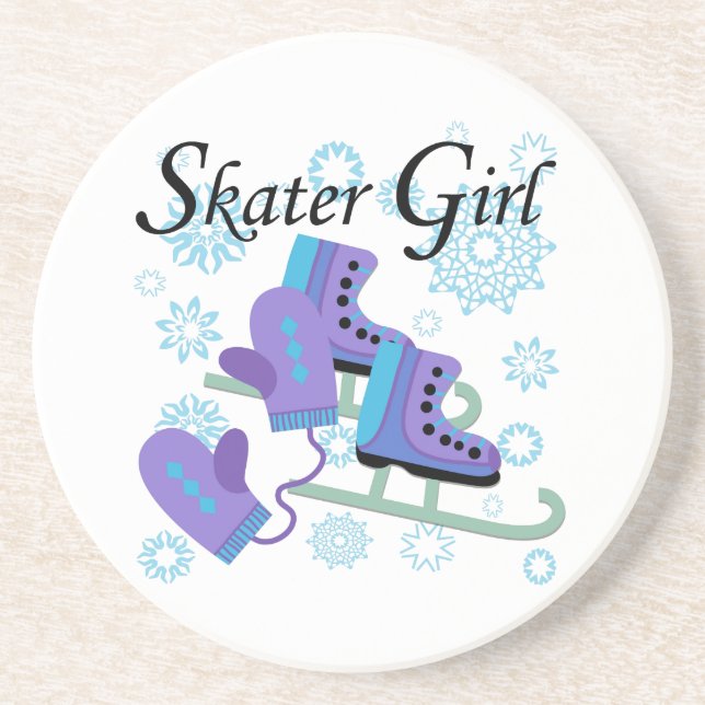 Skater Girl Drink Coaster (Front)