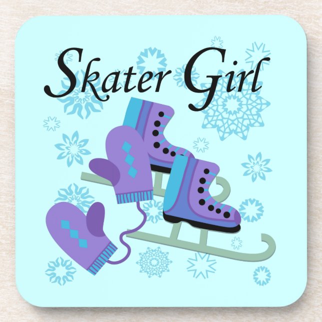 Skater Girl Drink Coaster (Front)