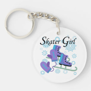 Skater Girl Keychain