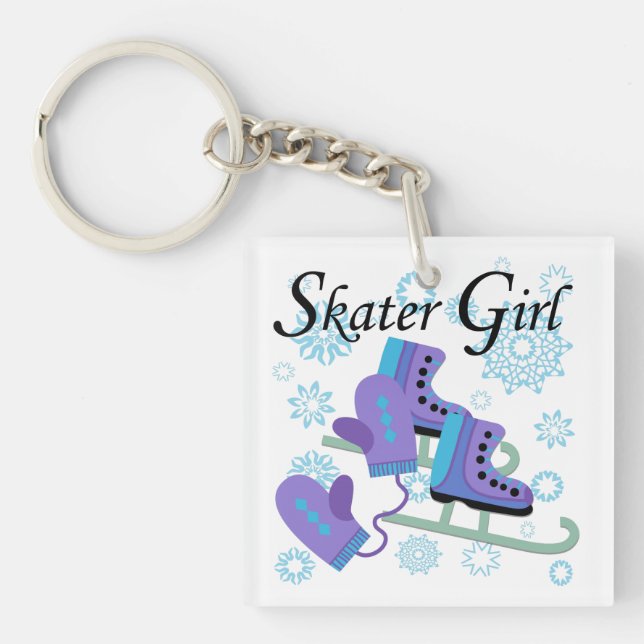 Skater Girl Keychain (Front)
