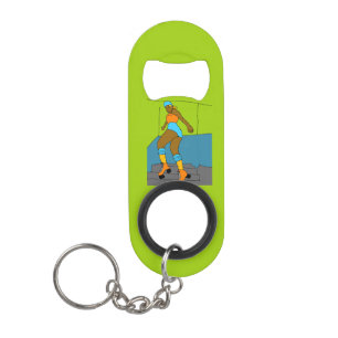 skater girl keychain bottle opener