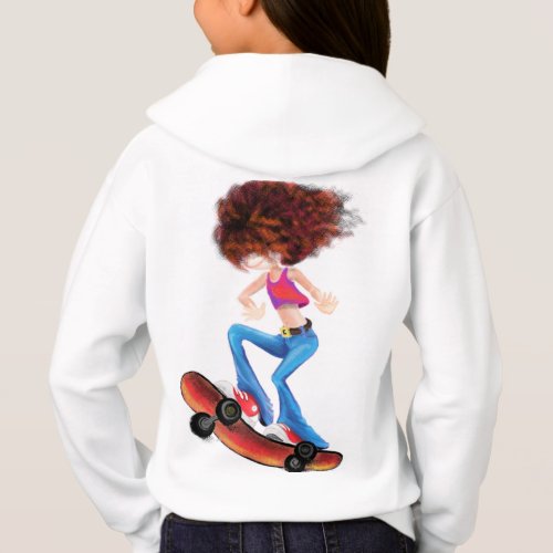 Skater Girl _ Migned _ Special Drawings Collection Hoodie