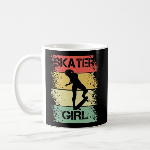 Skater Girl Retro Skateboarder Gift Coffee Mug