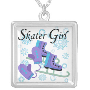 Skater Girl Silver Plated Necklace