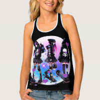 Skater Girl Skateboarding Tank Top