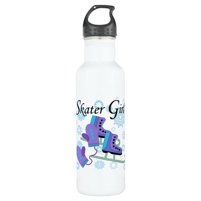 Skater Girl Stainless Steel Water Bottle (Front)