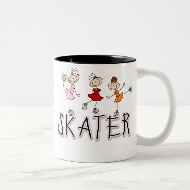 Skater Girl Stick Figures Mug (Right)
