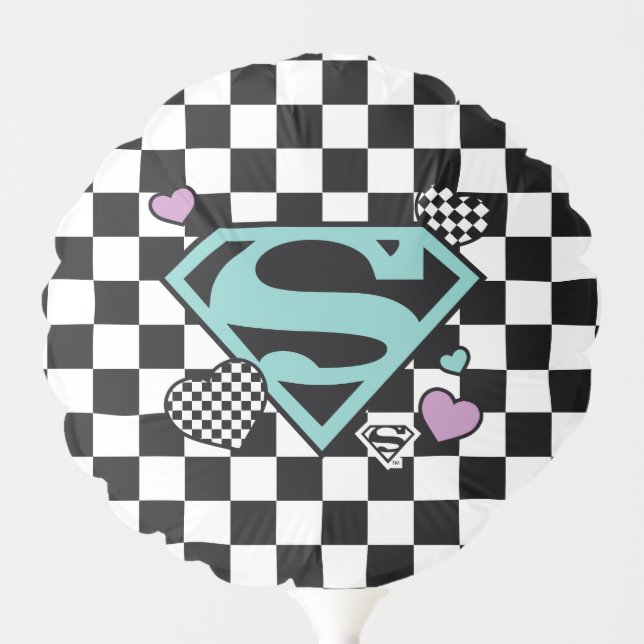 Skater Girl Supergirl Hearts S-Shield Balloon (Front)