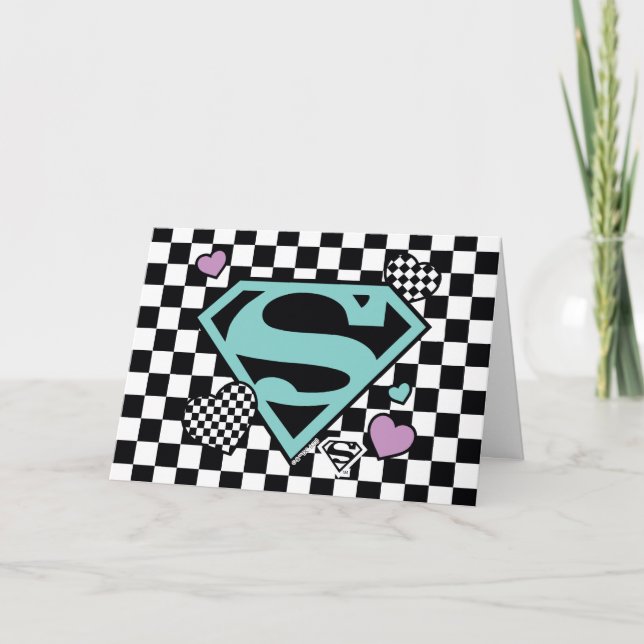 Skater Girl Supergirl Hearts S-Shield Card (Front)