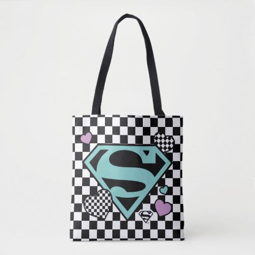 Skater Girl Supergirl Hearts S_Shield Tote Bag
