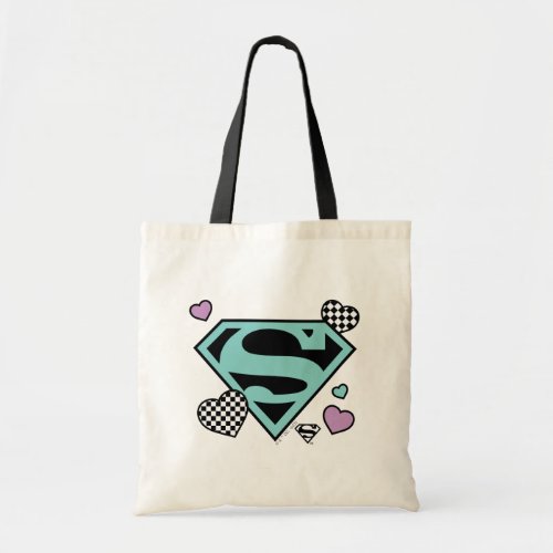 Skater Girl Supergirl Hearts S_Shield Tote Bag