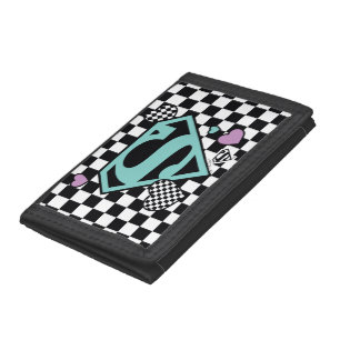 Skater Girl Supergirl Hearts S-Shield Trifold Wallet