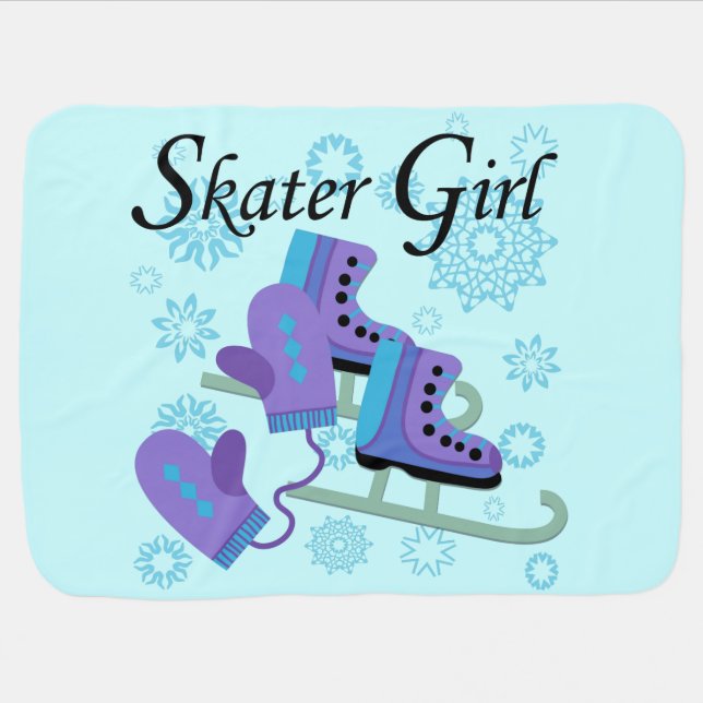 Skater Girl Swaddle Blanket (Horizontal)