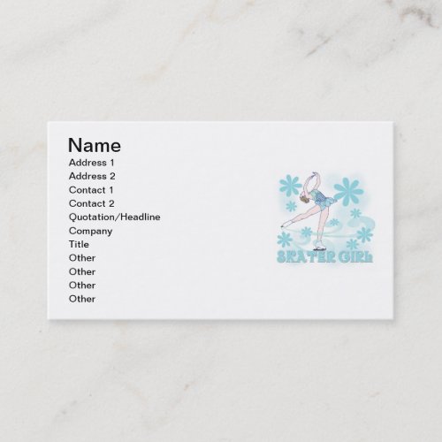 Skater Girl Tshirts and Gifts Business Card