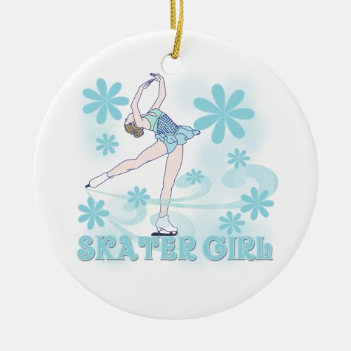 Skater Girl Tshirts and Gifts Ceramic Ornament