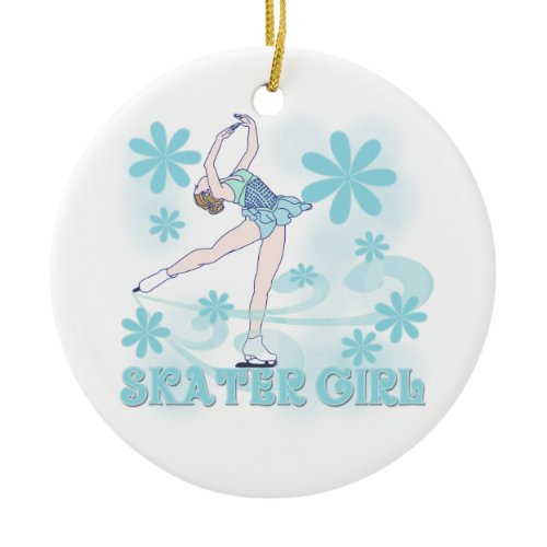 Skater Girl Tshirts and Gifts Ceramic Ornament