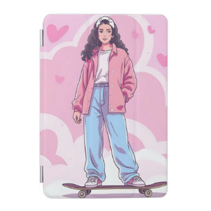 Skater Girl Vibes – Pastel Aesthetic Collage iPad Mini Cover