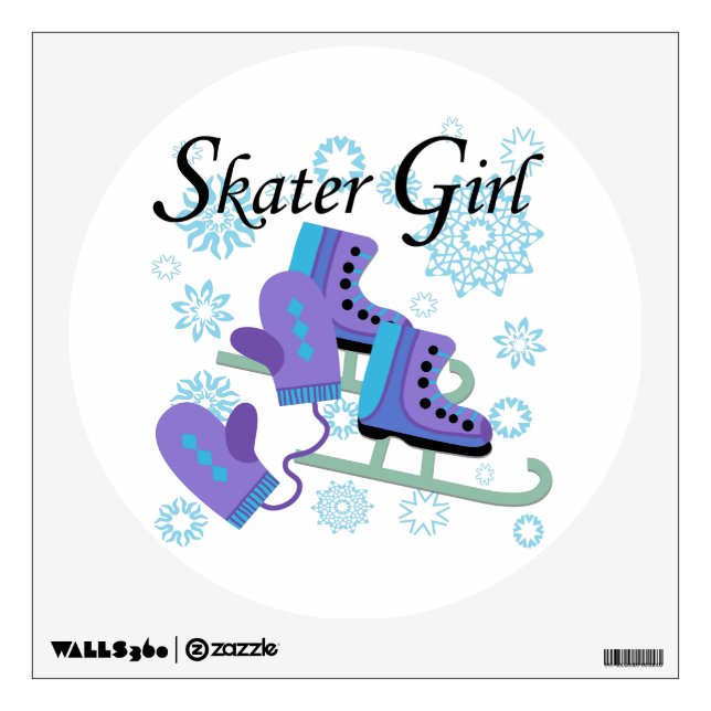Skater Girl Wall Decal (Front)