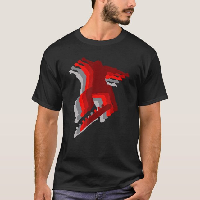 Skater Kick Trick Ollie Flip 3 T-Shirt (Front)