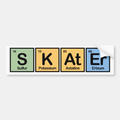 Skater made of Elements Bumper Sticker