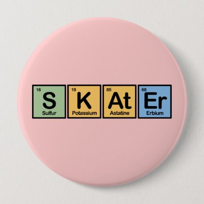 Skater made of Elements Button