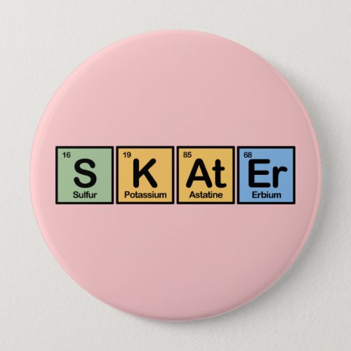 Skater made of Elements Button