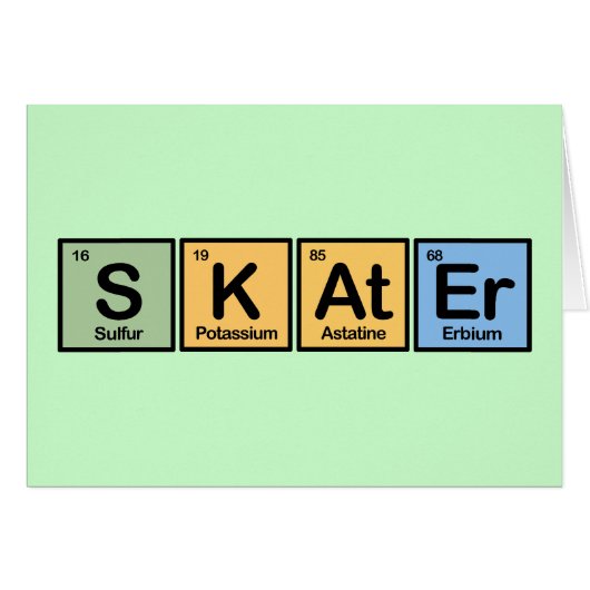 Skater made of Elements Cards (Front Horizontal)