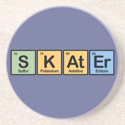 Skater made of Elements Drink Coaster