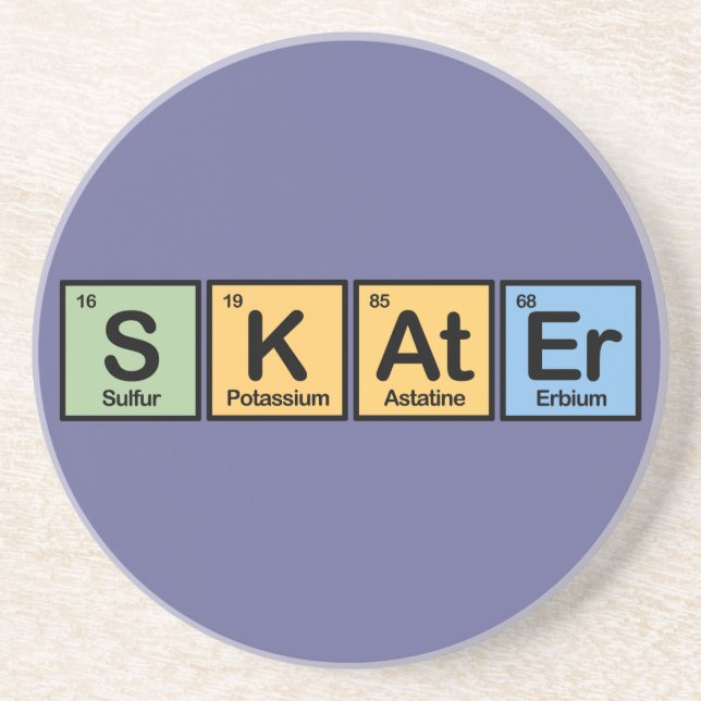 Skater made of Elements Drink Coaster (Front)