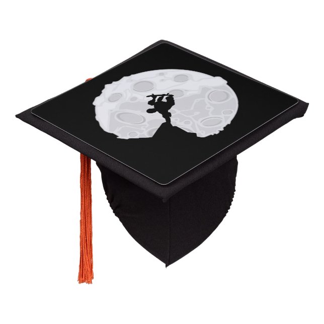Skater Moon  Graduation Cap Topper (Angled)