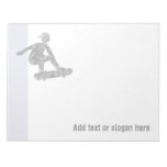 Skater On Skateboard Logo And Slogan Notepad at Zazzle