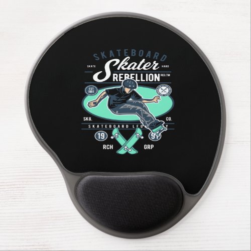 skater rebellion gel mouse pad