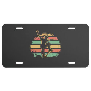 Skater Retro License Plate