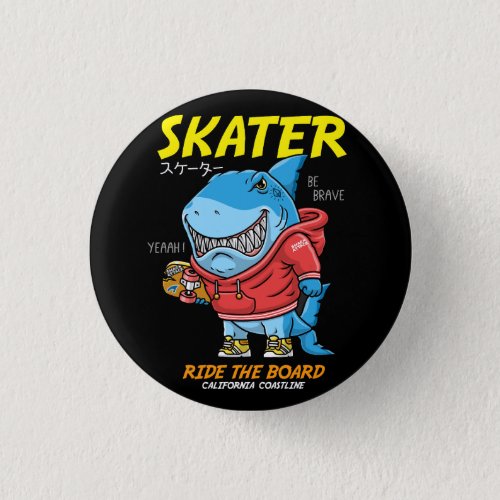 skater_shark_cartoon_skater_illustration_with_t_sh button