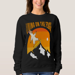 Skater Skateboarder  Skateboarding Skateboard Llam Sweatshirt