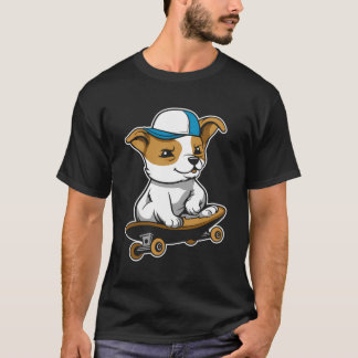 Skater - Skateboarding Skateboarder Skateboard Dog T-Shirt