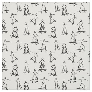 Skater sketch pattern fabric