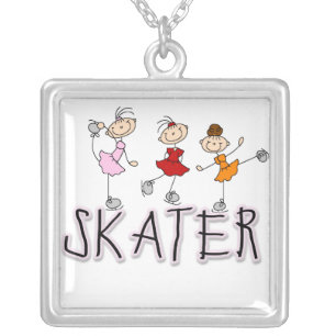 Skater T-shirts and Gifts Silver Plated Necklace