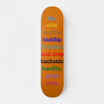 Skater Terms Skateboard by ImGEEE at Zazzle
