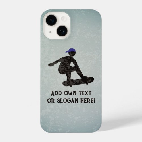 Skater Tricks _ Skateboarding and your text  name iPhone 14 Case