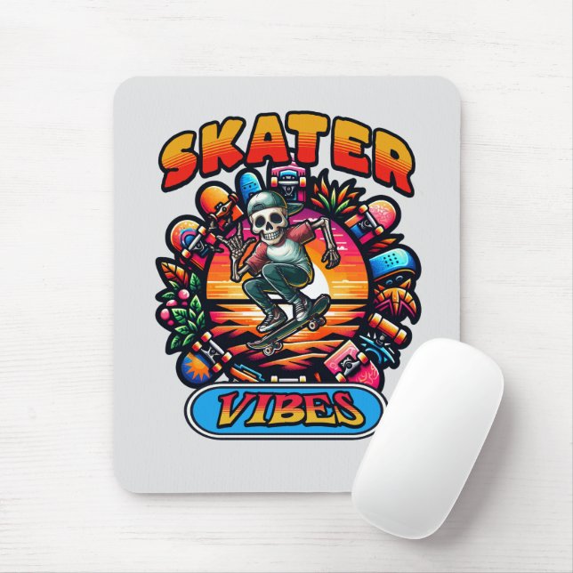 SKATER VIBES! MOUSE PAD (With Mouse)