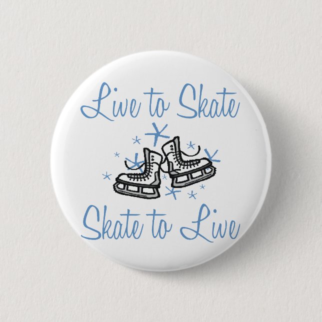 SkaterChick Live to Skate Pinback Button (Front)