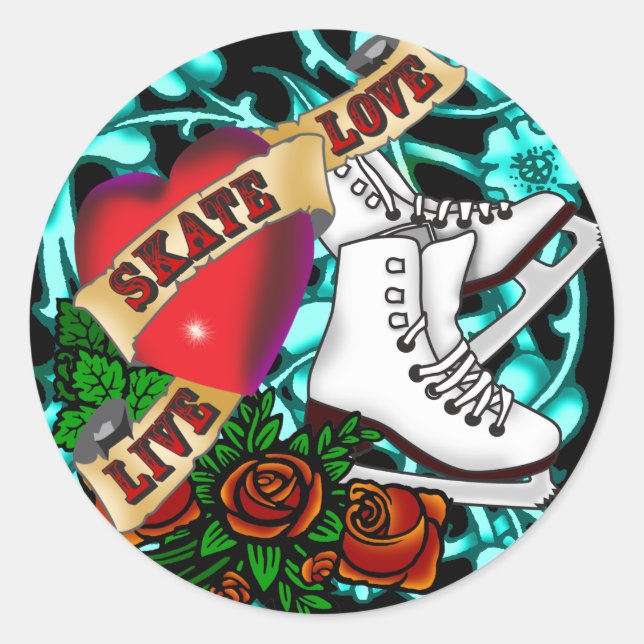 SkaterGirl Tattoo Sticker (Front)