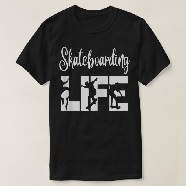 Skaters Having Fun Pro Skateboarding life Gift for T-Shirt (Design Front)