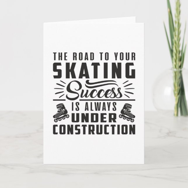 Skates Inline Skating Inliner Gift Idea Card (Front)