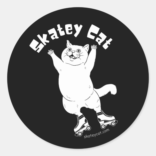 Skatey Cat Sticker (Front)