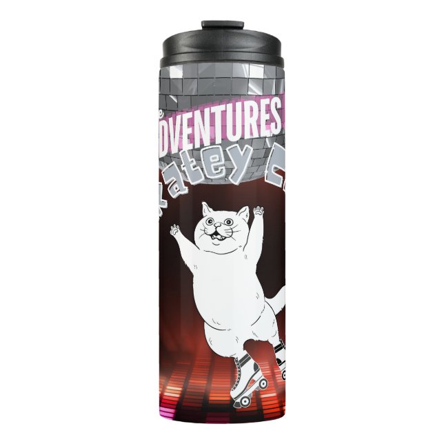 Skatey Cat Thermal Tumbler (Front)